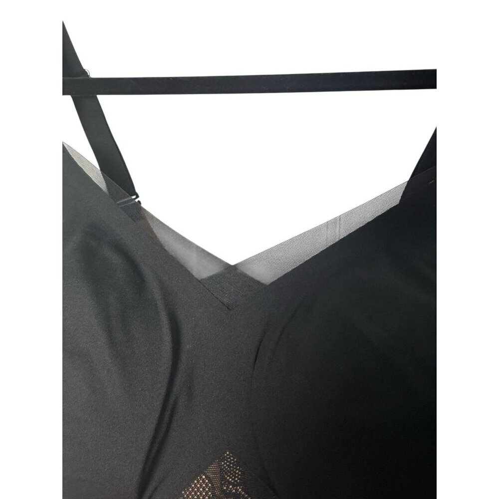Honeylove CrossOver Contour Wireless Bra 1X 40 C/D Black Mesh Smoothing Comfort - Picture 9 of 9